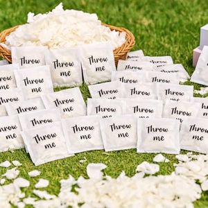 Dried Hydrangea Flower Petals Toss Packs - 4000+ Real Creamy White Flower Petals, 110 Throw Me Packs Wedding Confetti for Wedding Ideas, Valentines Day & Romantic Night Decor
