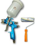 KROST Ls30 Aluminium Spray Painting Sprayer with Gravity Feed Cup and Paint Roller, 600Ml, Blue