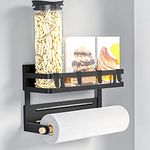 HOKIPO Magnetic Shelf for Fridge Spice Rack Organizer for Refrigerator with Napkin Paper Towel Holder and 4 Hooks (KO-AR-3740)