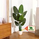 Home Bloom Artificial Banana Plant 5 Feet Artificial Bird of Paradise Plant Fake Tropical Palm Tree for Indoor Outdoor, Perfect Faux Plants for Home Garden Office Store Decoration