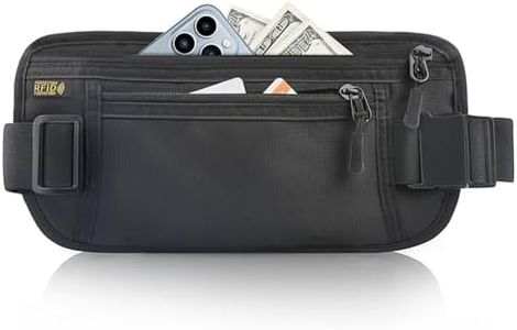 Money Belt For Travel Hidden Passport Holder Men/Women Travel Wallet Hidden Pouch Under Clothes To Protect Your Information And Money Travel Fanny Pack Bag, Black