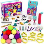 GirlZone Air Dry Clay Ultimate Craft Kit, Over 100 Piece Kids Modeling Clay Set, Air Dry Clay for Kids with No Baking Required, Arts & Crafts for Girls Age 3+ (Regular Size), Ideal Christmas Gift