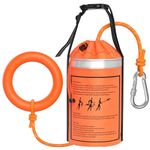 Zixar Water Rescue Throw Bag with 70 Feet of Flotation Rope in 3/10 Inch Tensile Strength Rated to 1844lbs, Throwable Flotation Device for Kayaking and Rafting, Safety Equipment for Raft and Boat