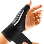 FREETOO Breathable Thumb Support for Arthritis,Thumb Spica Splint Right Hand or Left Hand for Trigger Thumb,De Quervain's Tenosynovitis,Thumb Protector for Tendonitis,Joint Pain.Black Right M