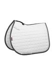 LeMieux Show Jumping Diamante Square Saddle Pad - Saddle Pads for Horses - Equestrian Riding Equipment and Accessories - (White - Large)