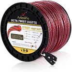 A ANLEOLIFE 3-Pound Heavy Duty Octa-Twist .155-Inch-by-379-ft Trimmer Line Spool,OTRIXT Co-Extruded Multi-Edge Spiral Weed Eater String, Red