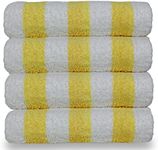 Luxury Hotel & Spa Towel 100% Egyptian Cotton Pool Beach Towels - Cabana - Yellow - Set of 4