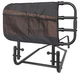 Stander EZ Adjust Bed Rail, Adjustable Senior Bed Rail and Bed Assist Grab Bar for Elderly Adults with Organizer Pouch