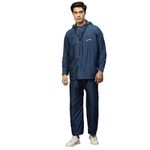 Citizen Reversible Raincoat for Men with Adjustable Hood, Waterproof Pant and Carry Pouch | Durable & Lightweight 190T Polyester Fabric & Virgin PVC Rainsuit, Blue, XL