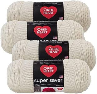 Red Heart Super Saver Yarn (4-Pack of 7oz Skeins) (Aran)