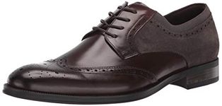 Kenneth Cole New York Men's Brock Wing Tip Lace Up Oxford, Brown/Grey, 10.5 UK