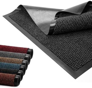 BLADO Door Mat Barrier Mat Non Slip Rubber Mats Washable Heavy Duty | Floor Mats Kitchen Rugs Dirt Trapper Doormat Entrance Rug Shoes Scraper Super Absorbent Carpet (40cm x 60cm, Anthracite)