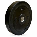 LEEWAY Rubber Weight Plate Set 31 mm Dia (5kg X 2); Gym Weight Plates; Spare Rubber Weight; Home Gym Set; Gym Weight; (Packed in Pair) with 31 mm Diameter (5kg Pair)