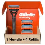 Gillette Fusion5 Menââ‚¬â„¢s Razor Handle + 4 Blade Refills