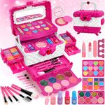 Teensymic Pretend Makeup Toy Set For Little Girls With Makeup Bag