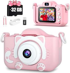 Kids Camera, Toy Toddler Camera for 3 4 5 6 7 8 9 10 11 12 Year Old Girls/Boys, Kids Digital Zoom Camera with Video,Christmas Birthday Festival Gifts for Kids,Selfie Camera for Kids with 32GB TF Card