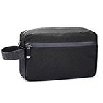 Toiletry Bag for Men, Etercycle Portable Travel Wash Bag, Waterproof Toiletries Cosmetic Organizer Bag, Gym Shaving Shower Bathroom Bag, Dopp Kit Make Up Bag with Handle (Black)