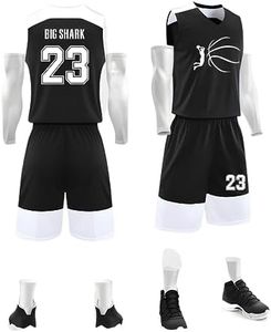 DVGEY Custom Basketball Jerseys Any Name Number Team Logo - Basketball Jerseys for Men Boys Kids Adult in (Treasure Blue)(Sleeveless)