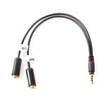 Movo TCB1 3.5mm TRS (Female) Microphone to TRRS (Male) Smartphone Adapter with Headphone Jack for iPhone & Android