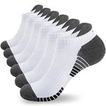 anqier 6 Pairs Running Socks Athletic Socks Cushioned Trainer Socks for Men Women Ladies Ankle Sports Socks Cotton Low Cut Walking Socks