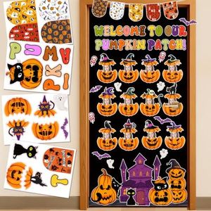 DIY Halloween Pumpkin Classroom Door Decorations and Bulletin Board Decor