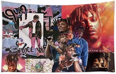 DEIMUGL Juic Wrld Album Flag Tapestry Rapper Music Tapestry 3x5Ft Bedroom Bar College Dorm Room Decor