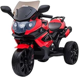 20W Kids Electric Car Ride-on Motorbike Pedal Activated 3 Wheels Play Car,Home Outdoor Play Toy,Black+Red