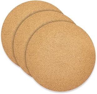 Juvale Plant Cork Mat, Round Planter Plate for Home Decor, House Plants (12 in, 3 Pack)