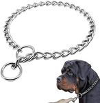 Freezx Dog Choke Collar Slip P Chain - Heavy Chain Dog Titan Training Choke Collars - Adjustable Stainless Steel Chain Dog Collars Covered with Galvanic Plating - Best for Small Medium Large Dogs