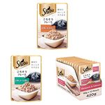 Sheba Rich Premium Wet Cat Food - Fish with Sasami, 12 Pouches (12 x 35g), Fish with Dry Bonito Flake, 12 Pouches (12 x 35g) & Fish Mix- Skipjack & Salmon, 12 Pouches (12×35g)