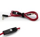 3.5mm Replacement Red AUX Audio Cable Cord for Dr Dre Headphones Bose Monster Solo Beats Studio Speakers 1.2m