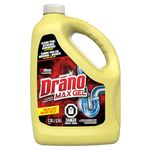 Drano Max Gel Drain Clog Remover and Cleaner, Unclogs and Removes Hair, Soap Scum, Blockages and More from Showers and Sinks, 3.8L
