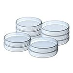 [10 Packs] Sterile Thick Plastic Petri Dishes with Lid 90mm Dia x 15mm Deep Clear 3 Vents Petri Dish for Lab Science Experiment