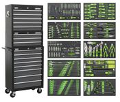 Sealey American PRO® Tool Chest Combination 16 Drawer with Ball-Bearing Slides with 398pc Tool Kit - AP35TBCOMBO