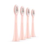 Ordo Replacement Sonic Electric Toothbrush Heads with Sonic Pulse Technology for Teeth Cleaning Plaque Removal Silicone Polishing Deep Clean Bristles Adults Pack of 4 Brush Heads Pink Rose Gold