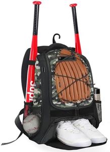 Goloni Youth Baseball Bag,Softball Bag with Shoes Compartment,Baseball Backpack with Fence Hook for TBall Bat & Equipment