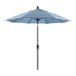 California Umbrella GSCUF908117-56001 9' Round Pole Fiberglass Rib Market Umbrella, Sunbrella Dolce Oasis