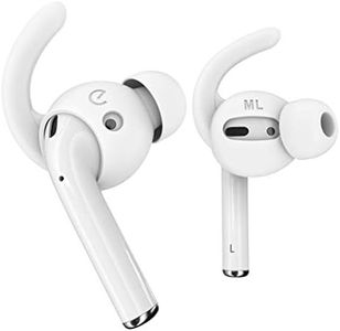 KeyBudz EarBuddyz Ultra in-Ear Non-Slip Silicone Earphones Attachment for Apple AirPods, EarPods Headphones Earphone Accessories, Ear Hook Earbuds, Sport, White