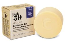 Jack59 Conditioner Bar, Reducing Breakage and Hair Fall with Tea Tree and Eucalyptus, Vegan, pH Balanced, Sulphate Free, Native Conditioner, Natural Conditioner, Cleansing Conditioner, Restore, 2 oz