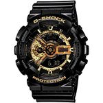 Casio G-Shock GA-110GB-1ADR Black & Gold Analog-Digital Dial Black Resin Strap Men's Watch Shock and 200M Water Resistant G339