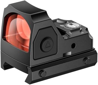 EZshoot Reflex Red Dot Sight Motion Awake Optic for Pistols, 2MOA Dot, 12 Brightness Adjustment Red Dot Scope, Suitable for RMR, Red Dot with Adapter Plate for MOS and 21mm Picatinny Base