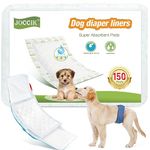 Dog Nappy Liners 150ct Super Soft and Absorbent, Disposable Incontinence Pads for Male Dog Belly Bands or Female Dog Diapers(Regular, 150pcs)