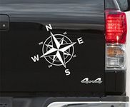 Terra Nomade Compass Sticker Decal 4x4 Off Road Navigation Style x 2 V2