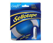 Sellotape Double Sided Tape, Strong Double Sided Tape for Everyday Use, Mounting, Arts & Crafts, Easy to Use Double Sided Sticky Tape with Solid Grip & Easy Peel, 12mm*33m