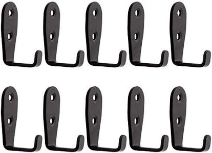 Ulifestar Heavy Duty Wall Hooks,Stainless Steel Screw On Hooks for Hanging Coats Plants Towels Keys Hats,Waterproof Single Shower Hanger Hooks for Garage Kitchen Bathroom 10 PCS (L Shape Small)