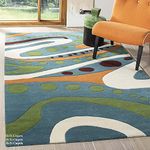 Hi-Fi Carpets Woollen Thick Geometrical Lutinia Elegance Look Carpets and Rugs Sutable for Living Room, Bedroom Hall Kitchen Size 2x6 feet 60X180 CM Runner