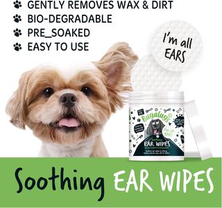 BUGALUGS Dog Ear Cleaner Wipes – Gentle Cleansing Pet Ear Care