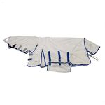 Shires Highlander Plus Fly Horse Rug Sheet Full Neck Combo in White 5'6" / 66", White