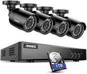 ANNKE 8CH 3K Lite Security Camera System with 1TB Hard Drive, H.265+ DVR and (4) 1920TVL 2MP Weatherproof CCTV Cameras, Ultra Night Vision, Easy Remote Access, Email Alert with Snapshot- E200