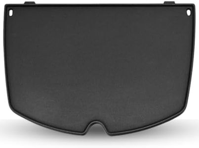 CAMPAQUIP Cast Iron Half Griddle Plate | Fits Weber Family Q Series | Q300 | Q320 | Q3000 | Q3100 | Q3200 | Q3600 | Matt Porcelain Enamel | Flat BBQ Pan | NOT for N Series